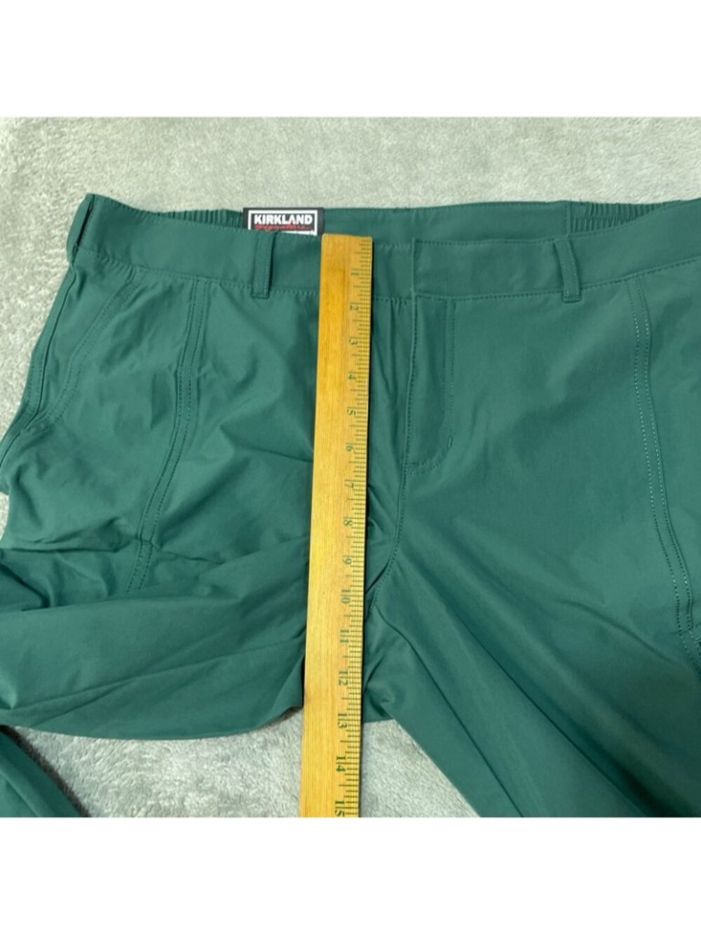 NWT Kirkland Signature Women's 14 Green Travel Pants Cargo zip M1227 - Picture 6 of 12